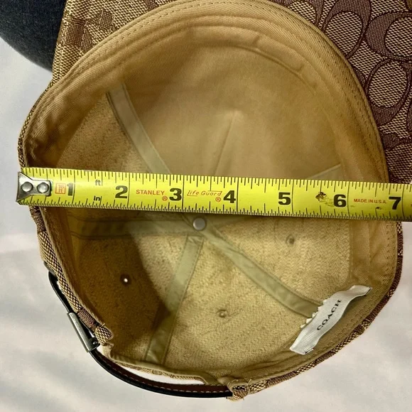 Coach Tan and Brown Patterned Cap - Picture 8 of 8